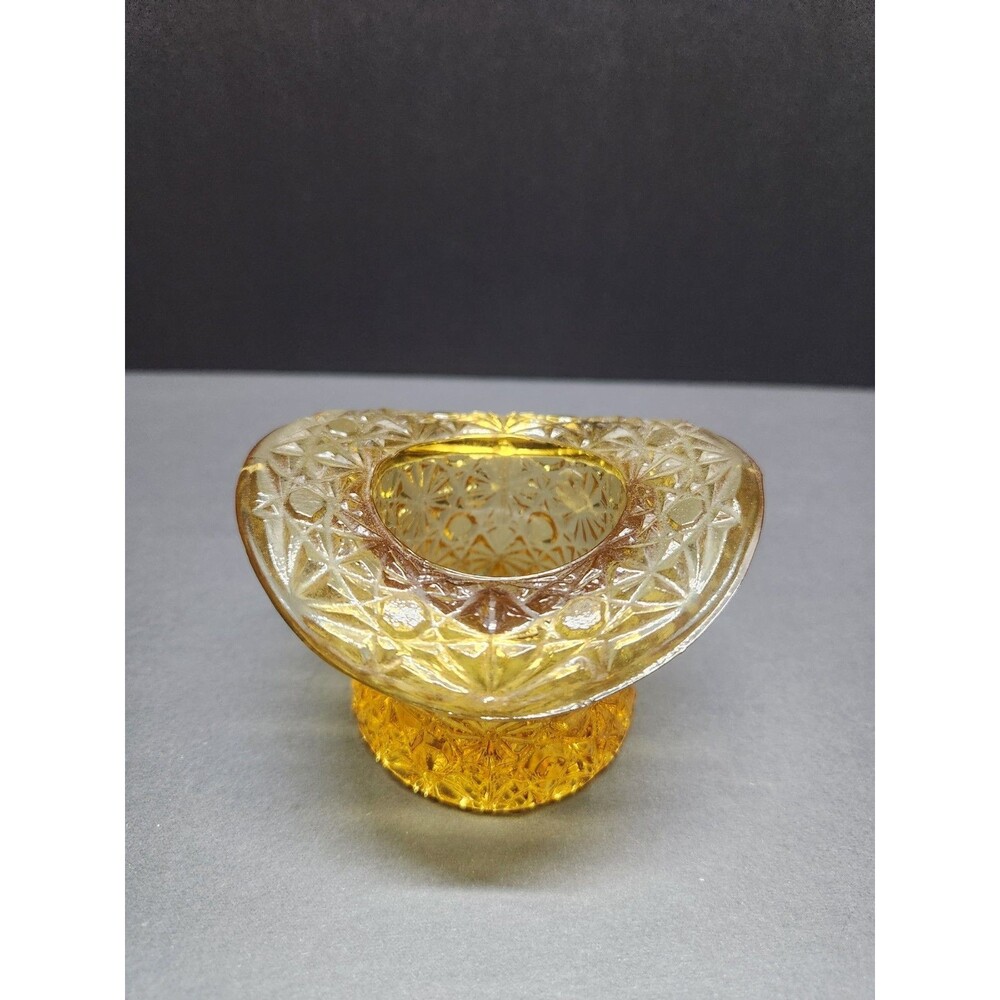 Fenton Daisy Button Top Hat Lot Of 6 Amberina x2 White x2 Yellow And Green - Picture 7 of 15